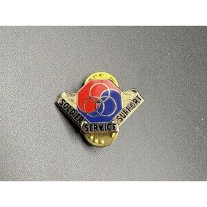 US Army Soldier Service Support Enamel Lapel Pin Military Logistics Corps